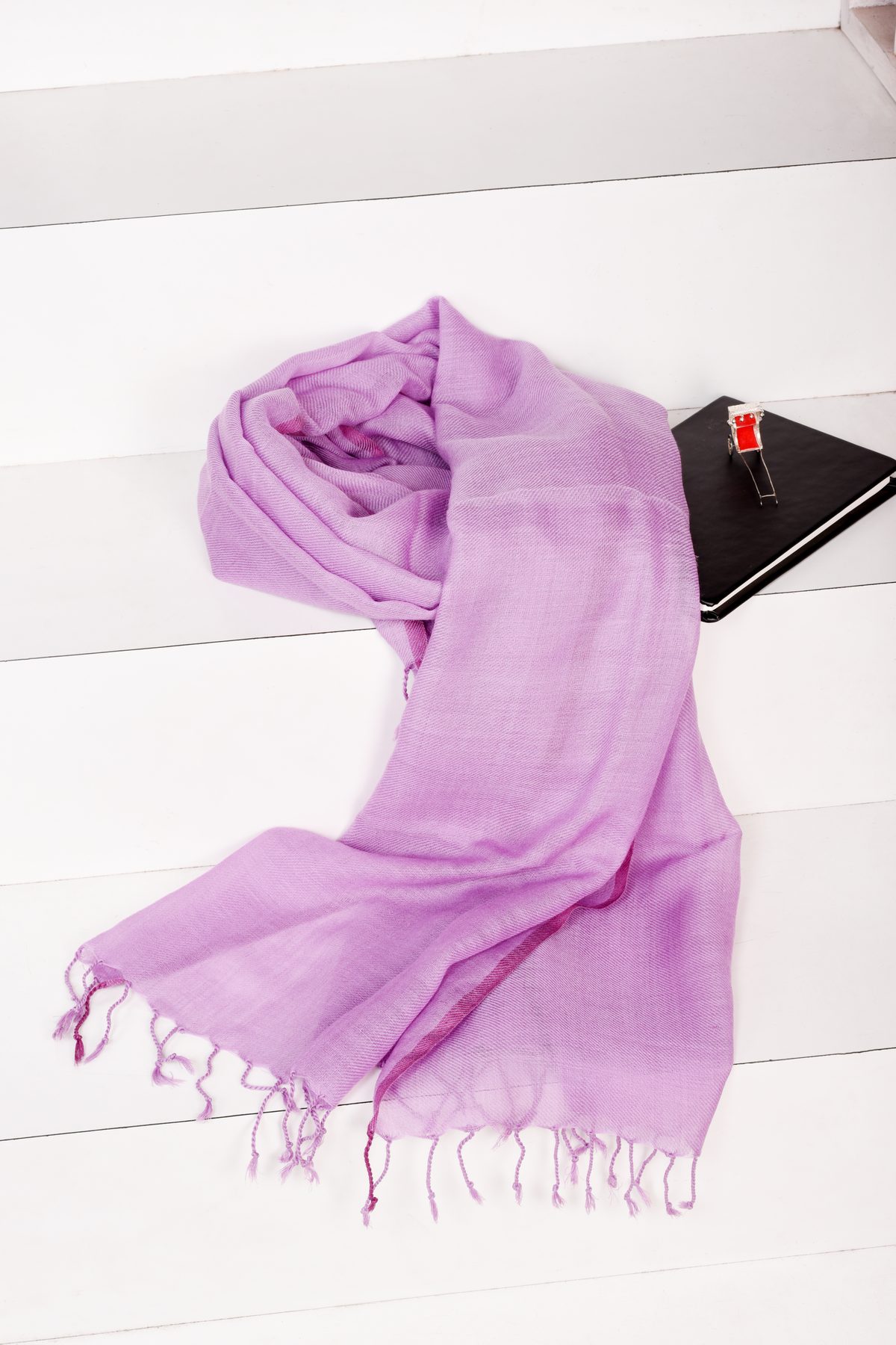 Handwoven lavender scarf, wevn